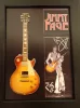 Miniatură chitara Indomini FMG-012, Jimmy Page in frame, oțel și lemn, 1,3cm x 16cm x 21,4cm
