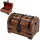 Cutie cadou Giftdeco DNU-016A, lada pentru comori, lemn si metal, 15,5 x 10,5 x 11 cm