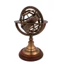 Astrolab decorativ Giftdeco AMG140, alama si lemn, auriu, 21 cm