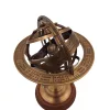 Astrolab decorativ Giftdeco AMG140, alama si lemn, auriu, 21 cm