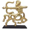 Figurină decorativa Divine Dekor SAG2, aluminiu și lemn, 25 x 21,5 x 4,5 cm, stil modern