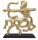 Figurină decorativa Divine Dekor SAG2, aluminiu și lemn, 25 x 21,5 x 4,5 cm, stil modern