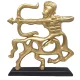Figurină decorativa Divine Dekor SAG2, aluminiu și lemn, 25 x 21,5 x 4,5 cm, stil modern