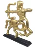 Figurină decorativa Divine Dekor SAG2, aluminiu și lemn, 25 x 21,5 x 4,5 cm, stil modern