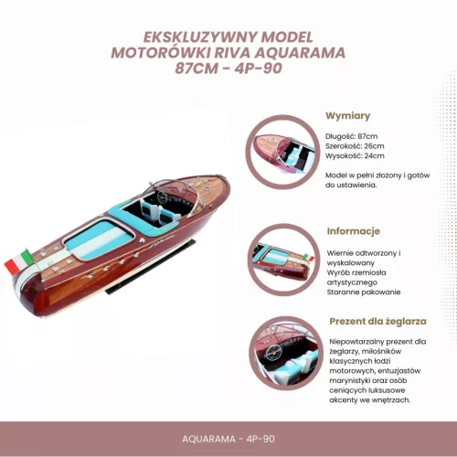 Machetă navala Giftdeco, lemn, stil vintage, nautic, modern