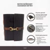 Jurnal Giftdeco AH06, piele de bivol și metal, 20 x 15 cm, stil retro, vintage, clasic