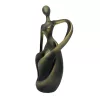 Figurină dansatoare Giftdeco E44446, rășină, auriu antichizat, 14,1 x 6,8 x 24,2 cm