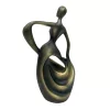 Figurină dansatoare Giftdeco E44446, rășină, auriu antichizat, 14,1 x 6,8 x 24,2 cm