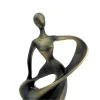 Figurină dansatoare Giftdeco E44446, rășină, auriu antichizat, 14,1 x 6,8 x 24,2 cm