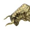 Figurină taur Giftdeco 43111Y1, rășină, auriu-negru, 33,3 x 10,4 x 16,3 cm