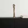 Figurină mamă cu copil Giftdeco E43586, rășină, auriu-negru, 5,5 x 5,2 x 26,8 cm