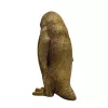 Figurină pinguin auriu Giftdeco 3989FJZ, rășină, 12,4 x 10,5 x 20,5 cm