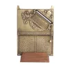 Obiect decorativ Hemisferium H28, aluminiu și lemn, înălțime 11 cm, stil retro, vintage, nautic