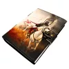 Jurnal Giftdeco AH14, piele de capra și metal, 15 x 10 cm, stil retro, vintage