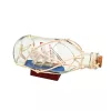 Corabie decorativă Giftdeco S2036B, sticlă și lemn, 18 x 7,5 x 8,5 cm, stil nautic, clasic, boho