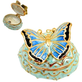   Cutie pentru bijuterii Giftdeco B0782-00BL, metal, 3,5 x 5 x 3,5 cm