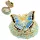 Cutie pentru bijuterii Giftdeco B0782-00BL, metal, 3,5 x 5 x 3,5 cm