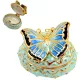 Cutie pentru bijuterii Giftdeco B0782-00BL, metal, 3,5 x 5 x 3,5 cm