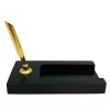 Set de birou Giftdeco 121W cu clepsidră 3 minute și suport pentru pixuri, MDF și sticlă