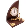 Ceas decorativ Giftdeco TC025, alamă și lemn, 16 x 12,5 x 23 cm, stil retro, vintage, nautic