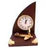 Ceas decorativ Giftdeco TC025, alamă și lemn, 16 x 12,5 x 23 cm, stil retro, vintage, nautic