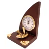 Ceas decorativ Giftdeco TC025, alamă și lemn, 16 x 12,5 x 23 cm, stil retro, vintage, nautic