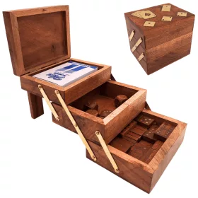   Set de jocuri 3 în 1 Giftdeco DNU-101 – cărți, zaruri și domino