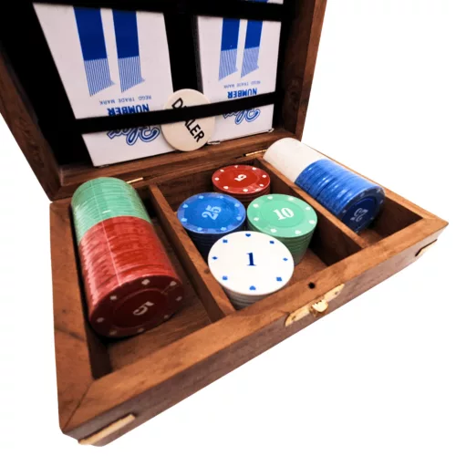 Set poker Giftdeco DNU-102, cutie din lemn, imagine 5