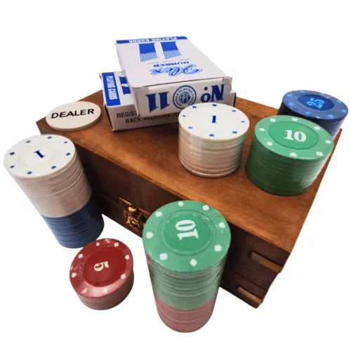 Set poker Giftdeco DNU-102, cutie din lemn, imagine 6
