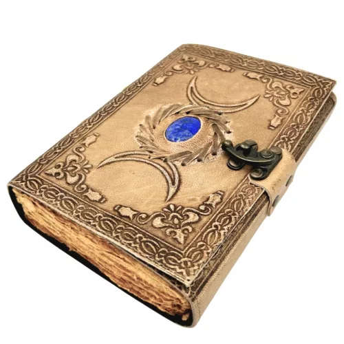 Jurnal Giftdeco H076, piele de bivol și metal, 18 x 13 cm, stil retro, vintage