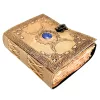 Jurnal Giftdeco H076, piele de bivol și metal, 18 x 13 cm, stil retro, vintage