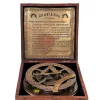 Busolă decorativă Giftdeco CSD361/8 din alamă și lemn, diametru 20 cm