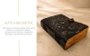 Jurnal Giftdeco AH19, piele de capra, 18 x 13 cm, stil retro, vintage
