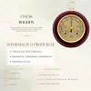 Stație meteo Giftdeco YG386, barometru, termometru și higrometru, MDF și alamă, diametru 15 cm