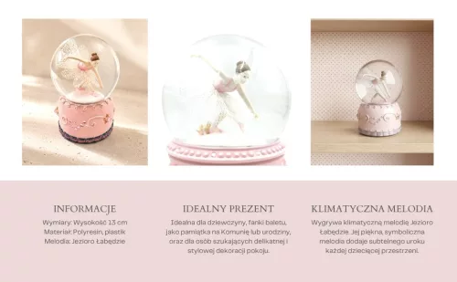 Glob decorativ Giftdeco MG-19016, sticlă și rășină, diametru 8 cm