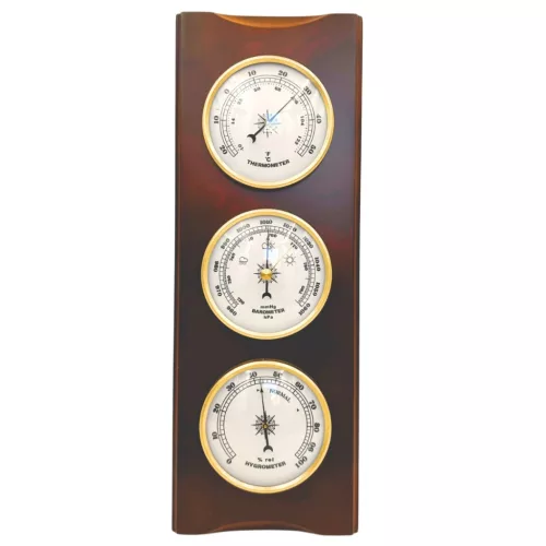 Stație meteo Giftdeco YG336, barometru, termometru și higrometru, lemn, 36 cm