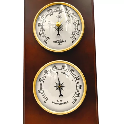 Stație meteo Giftdeco YG336, barometru, termometru și higrometru, lemn, 36 cm