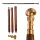 Baston pliabil Giftdeco DNU-WS-006, lemn și mâner din alamă, maro și auriu, 96 cm