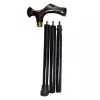 Baston pliabil Giftdeco NC103354, lemn și mâner din alamă, lungime maximă 94 cm