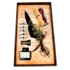 Set de caligrafie Giftdeco EE16, metal, lungime 22 cm, stil retro, clasic