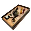 Set de caligrafie Giftdeco EE16, metal, lungime 22 cm, stil retro, clasic