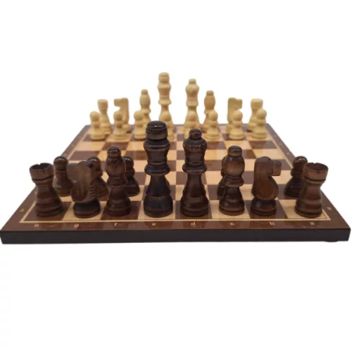 Set sah Star Okey Ahşap Plastik Metal Inşaat Ve Oyun Aletl, lemn, înălțime 7,7 cm, stil modern, clasic