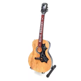   Miniatură chitară Indomini MGT-0284, stil Elvis, lemn de mahon, înălțime 24,5 cm