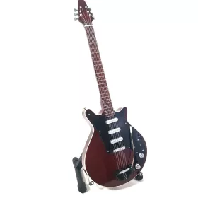   Miniatură chitara Indomini MGT-0420, Queen Brian May, lemn de mahon, plastic și metal, înălțime 27,5 cm, lățime 9 cm, stil clasic