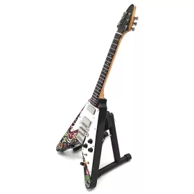   Miniatură chitara Indomini MGT-1182, Jimi Hendrix Psychedelic F. V, lemn de mahon, plastic și metal