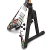 Miniatură chitara Indomini MGT-1182, Jimi Hendrix Psychedelic F. V, lemn de mahon, plastic și metal