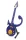 Miniatură chitara Indomini MGT-2349, in Prince style, lemn de mahon și plastic, înălțime 24,5 cm