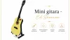 Miniatură chitara Indomini MGT-7894, Ed Sheeran 27,5 cm, lemn de mahon, înălțime 27,5 cm, lățime 9 cm