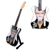 Miniatură chitara Indomini MGT-8976, Inspired by David Bowie, lemn de mahon, plastic și metal, înălțime 27,5 cm, lățime 9 cm, stil clasic