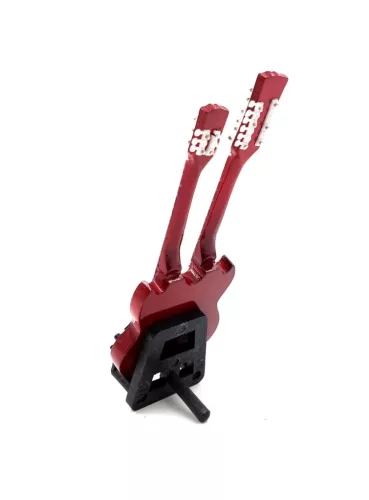 Miniatură chitara Indomini BMG-020, 15cm Jimmy Page style, lemn de mahon, plastic și metal, 15,5 x 6 x 0,4 cm, stil clasic